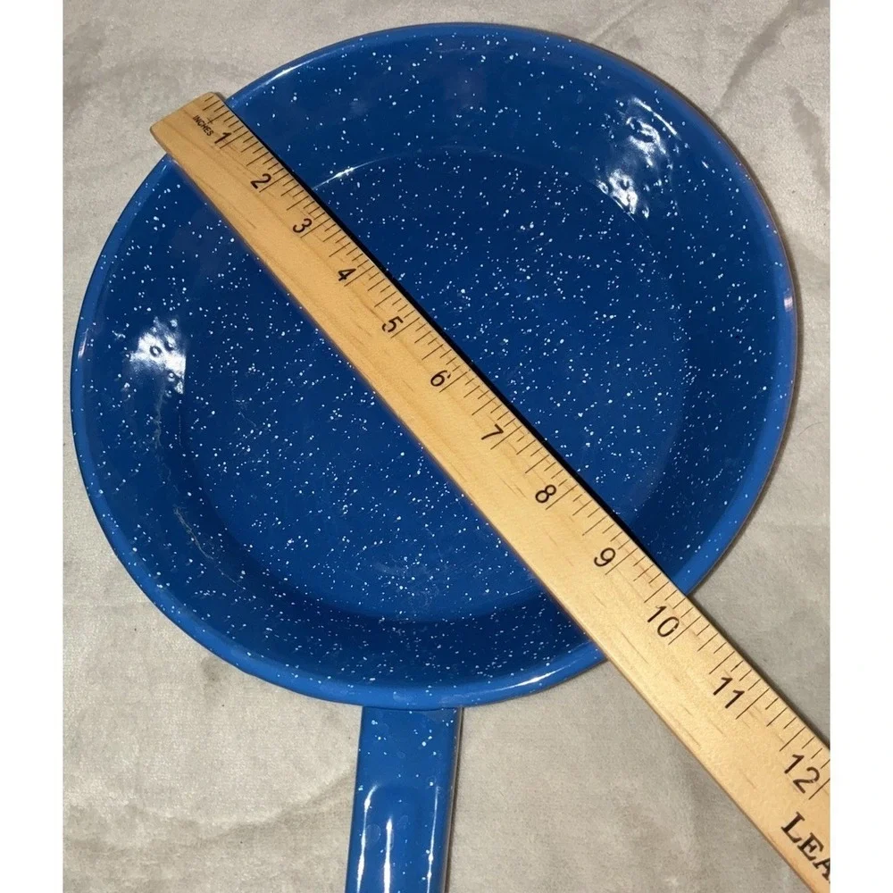 Vintage Pan Blue Speckled Enamelware 10